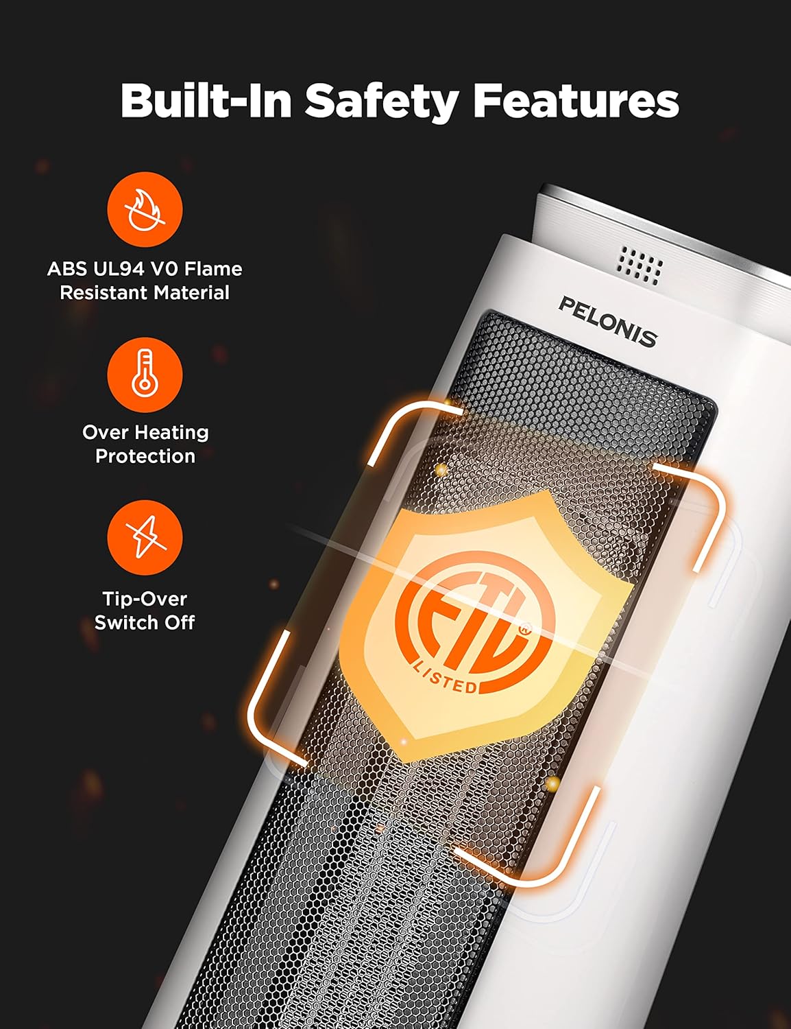 Calentador de espacio interior de 1500 W con control remoto