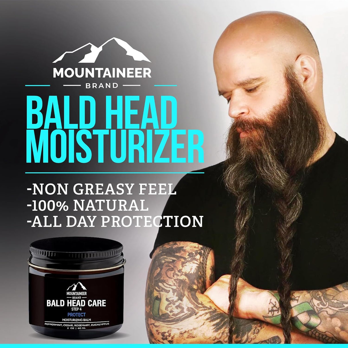 Cuidado de la cabeza calva para hombres Mountaineer Brand