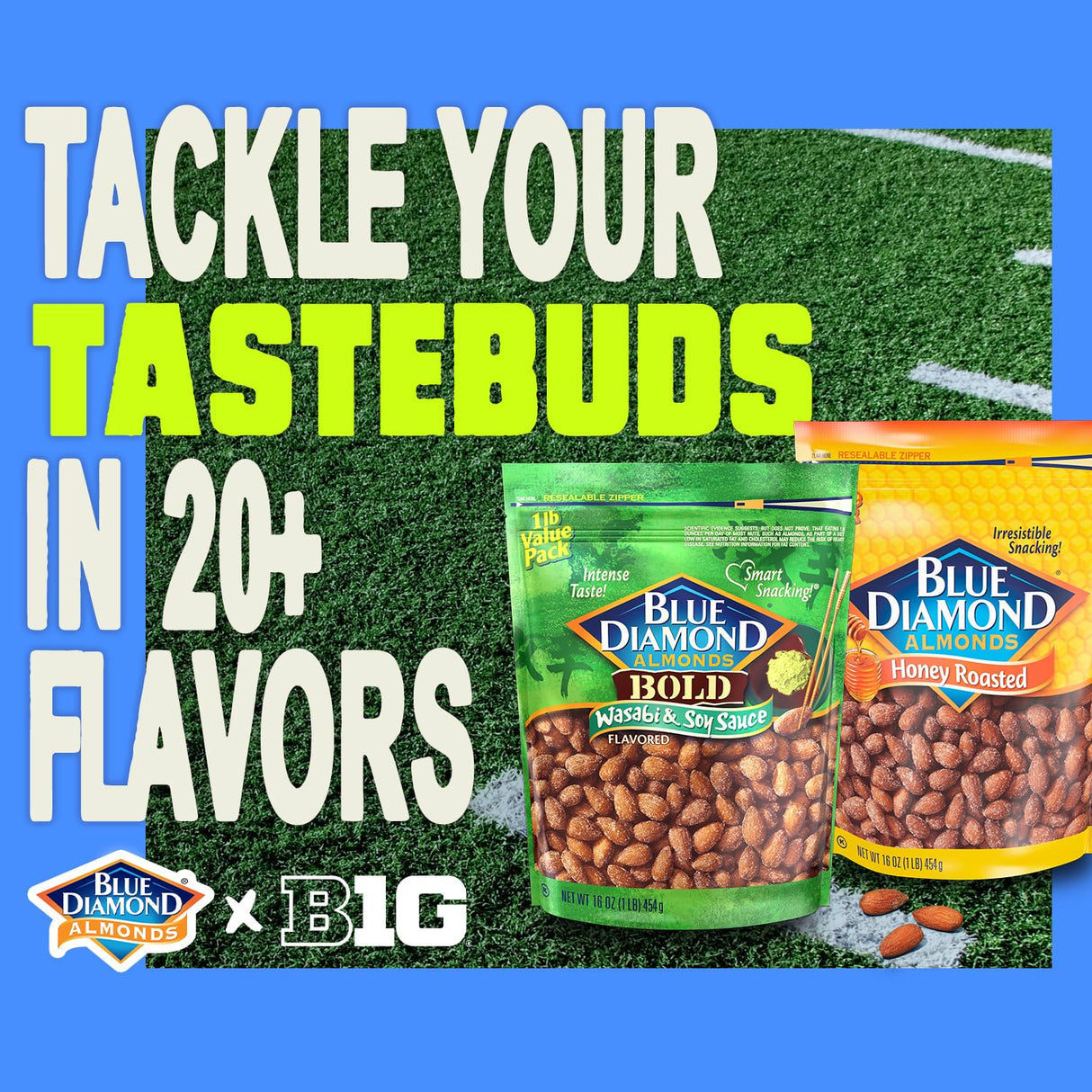 Almendras Ahumadas Blue Diamond, 40 Oz, Bolsa Resellable