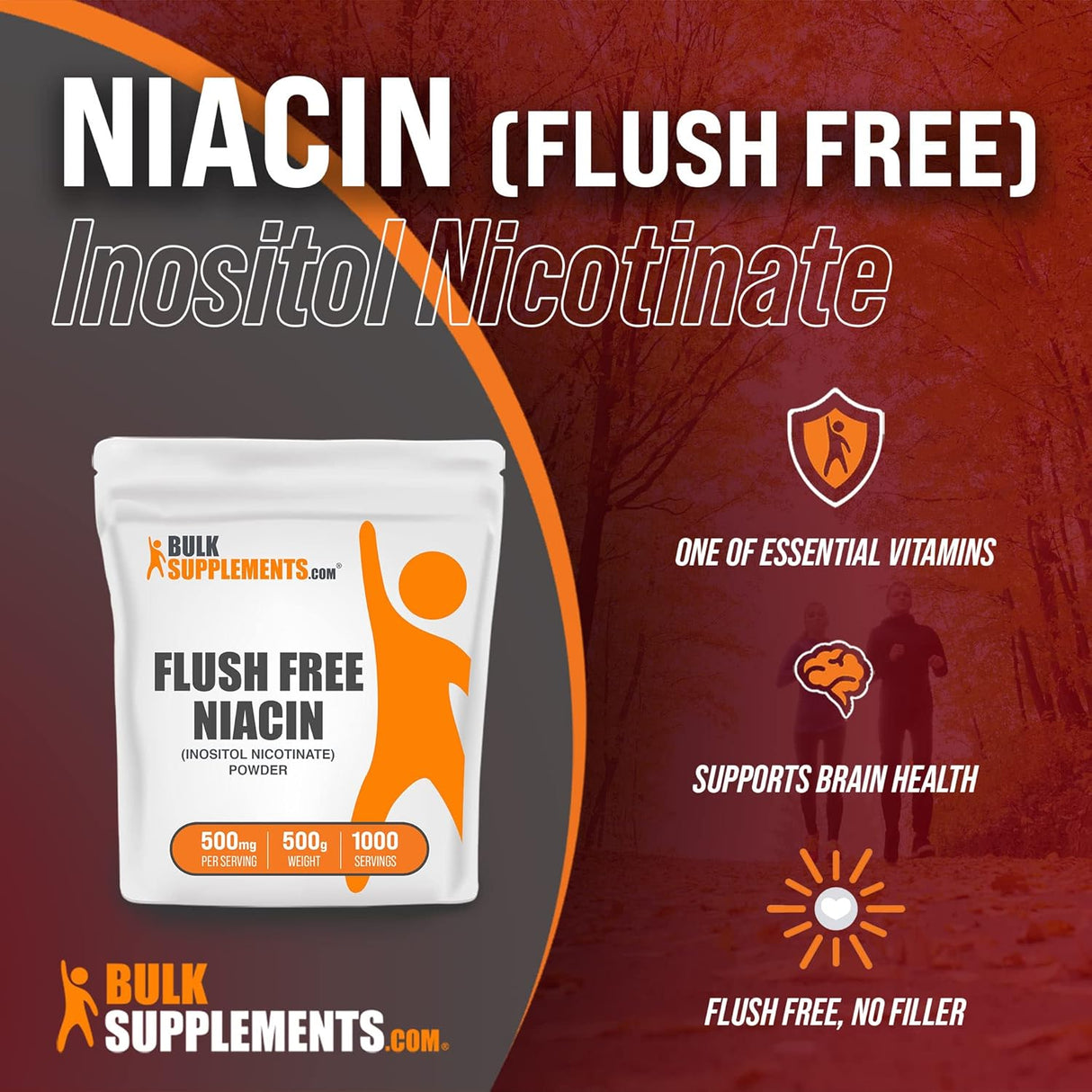 Suplemento Polvo de niacina de vitamina B3 500 mg