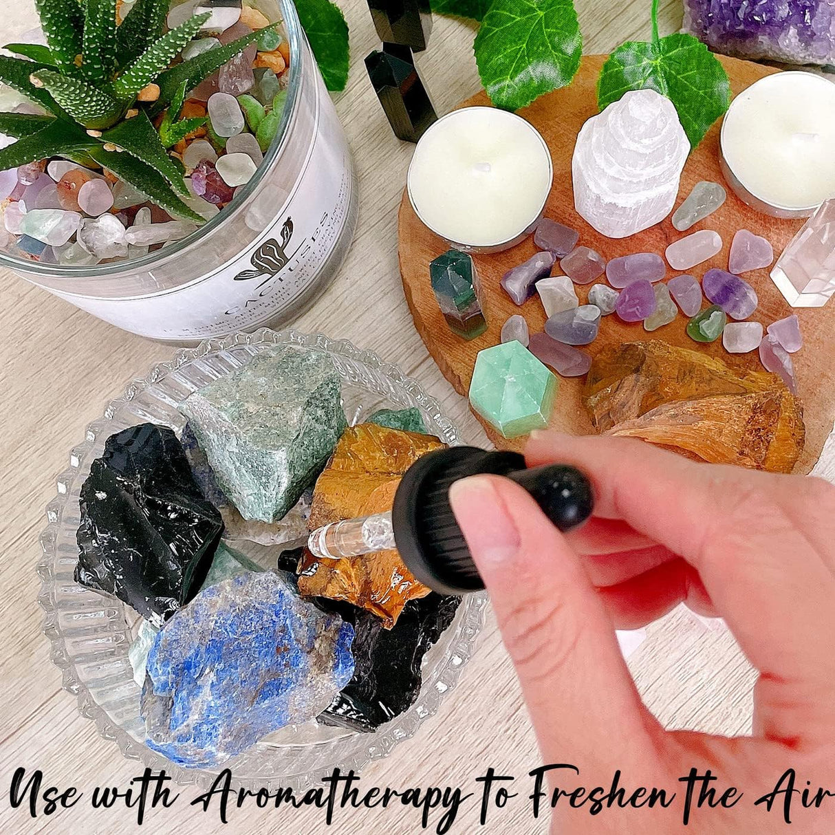 Cristales crudos de obsidiana de aventurina verde ojo de tigre