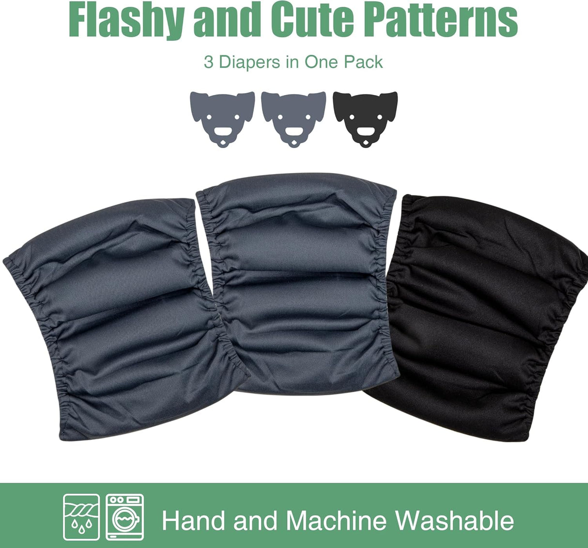 wegreeco Pañales lavables para el vientre para perros machos