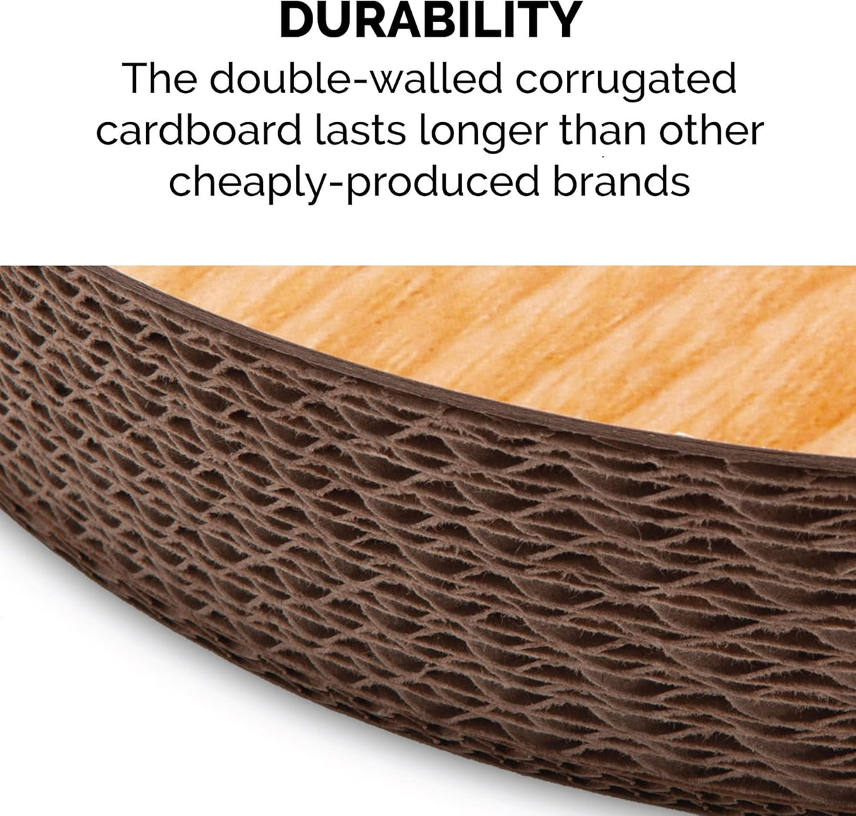 Rascador rectangular corrugado para gatos caja interactiva