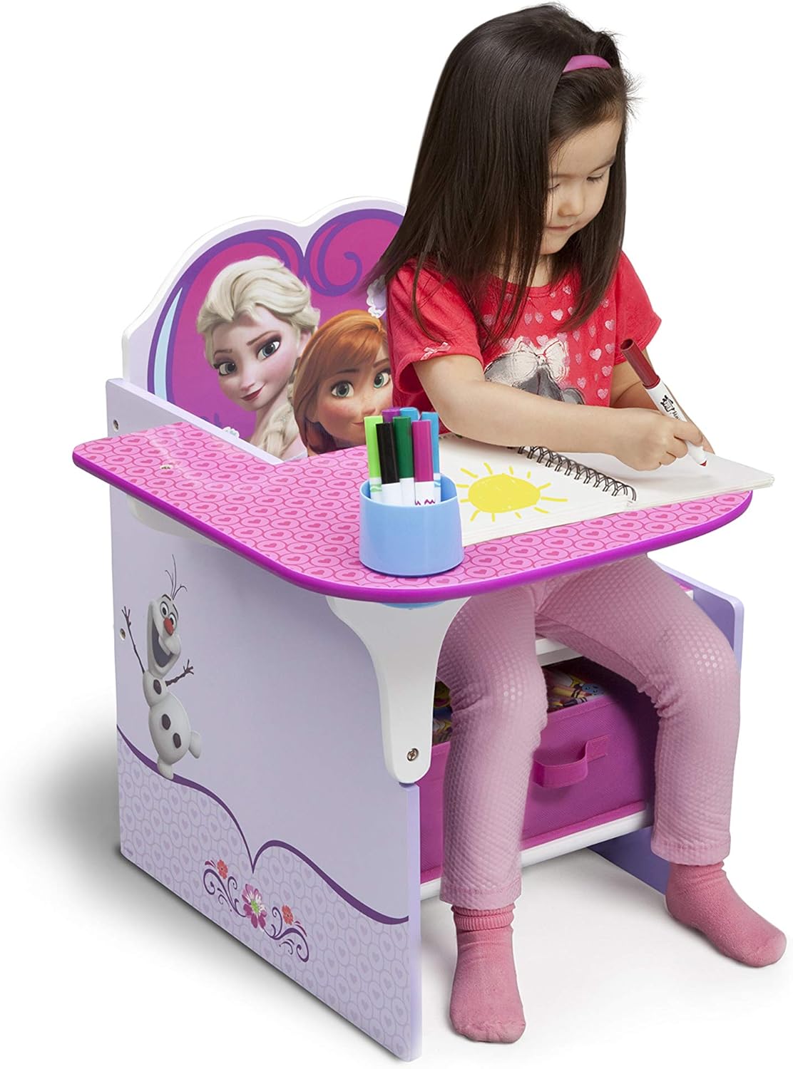 Mesa de Escritorio con silla y compartimento diseño Frozen