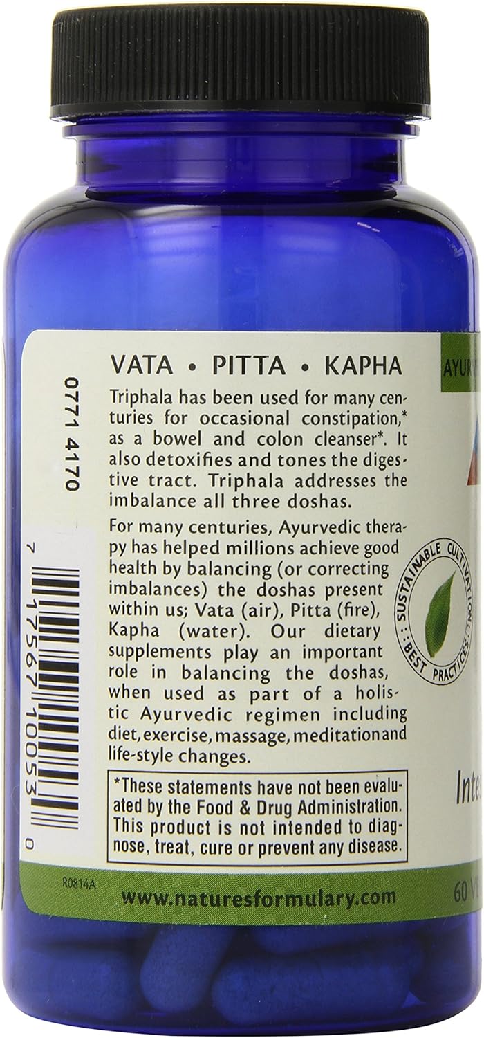Suplementos Nature;s Formulary Triphala, 60 unidades