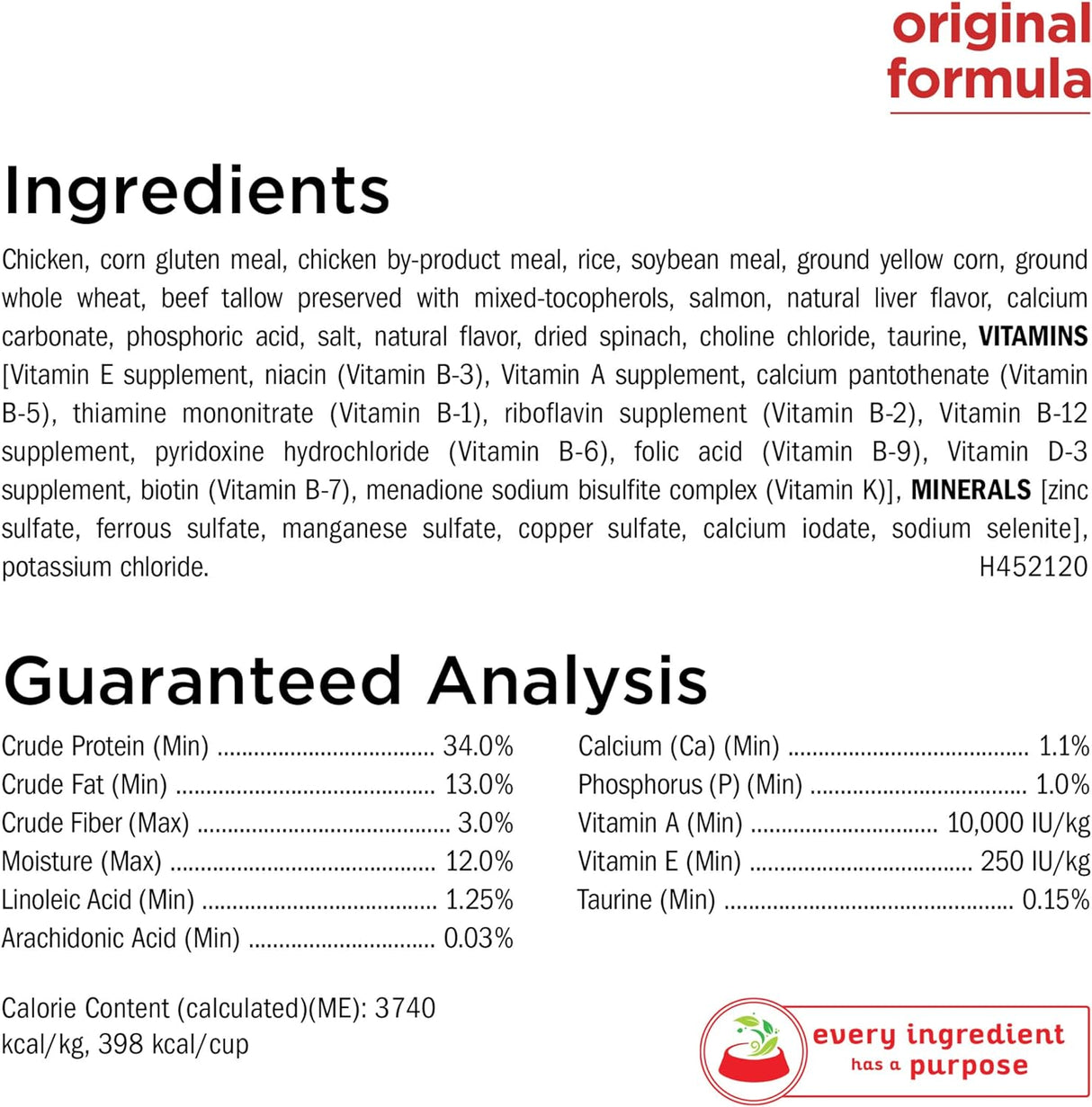 Purina Cat Chow Naturals - Alimento seco para gatos con vitaminas, minerales y nutrientes añadidos, Naturals Original - Bolsa de 12.6 libras (paquete de 4)
