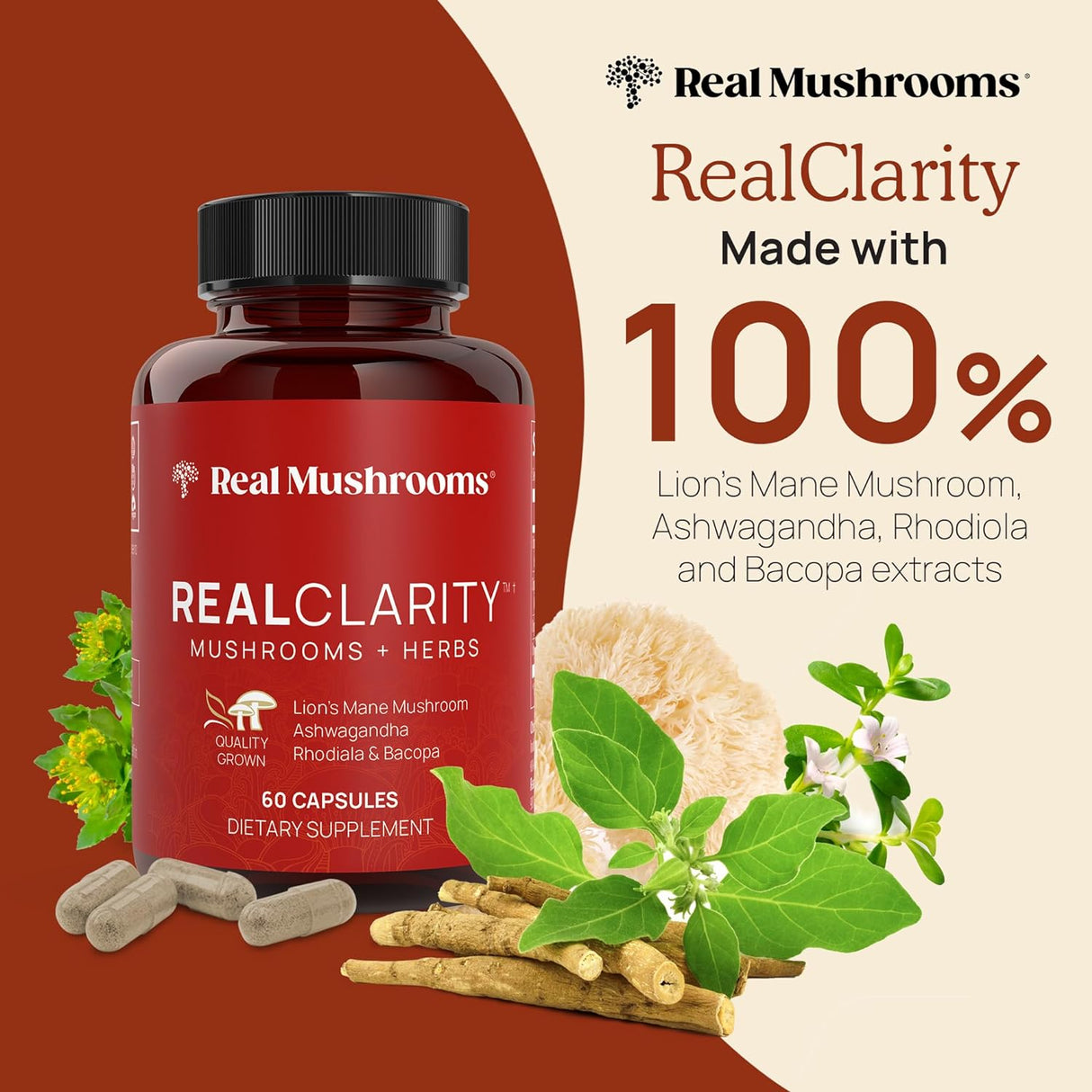 Cápsulas de Polvo de Hongos con Extracto de Ashwagandha KSM-66