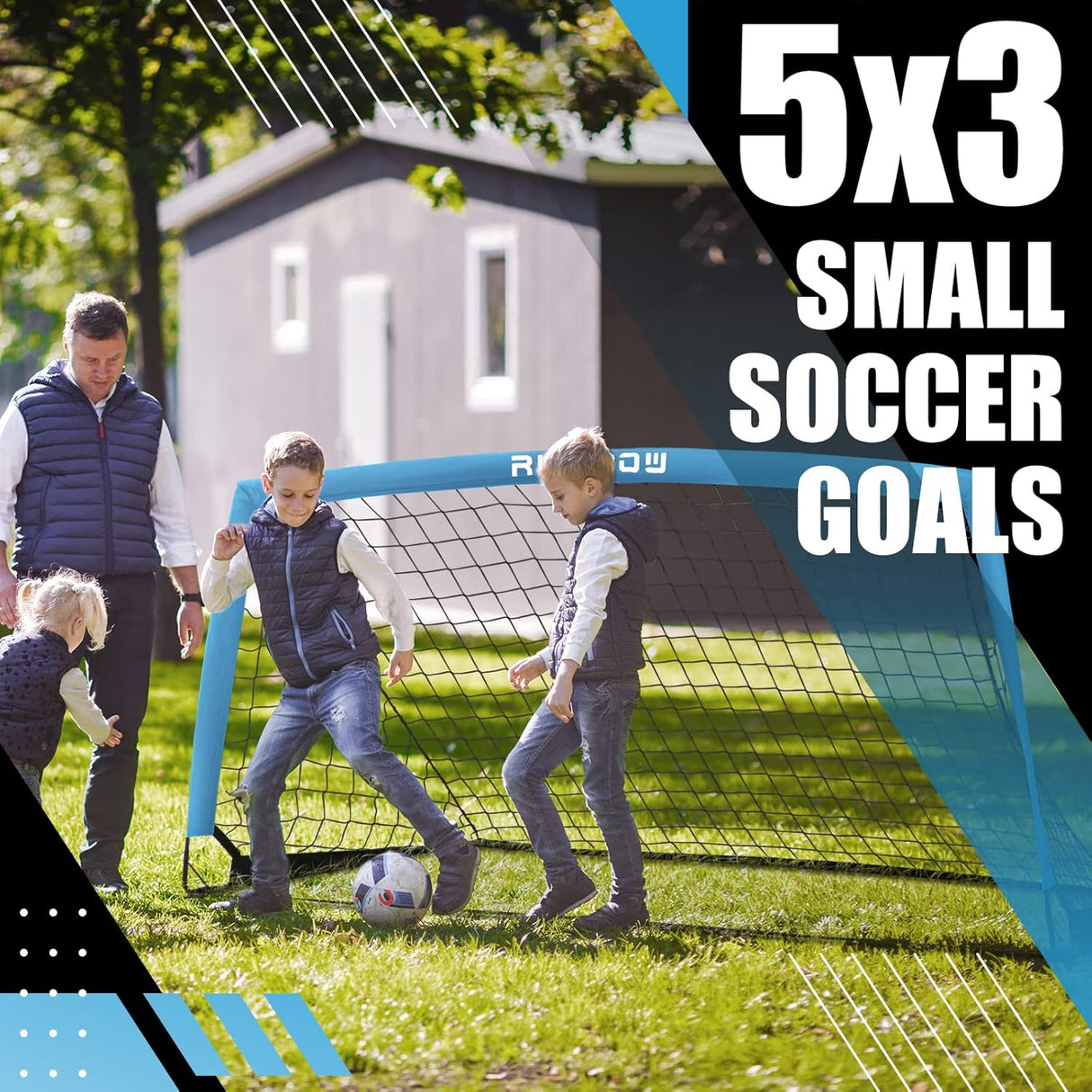 Porteria portatil facil de trasladar para juegos en campo