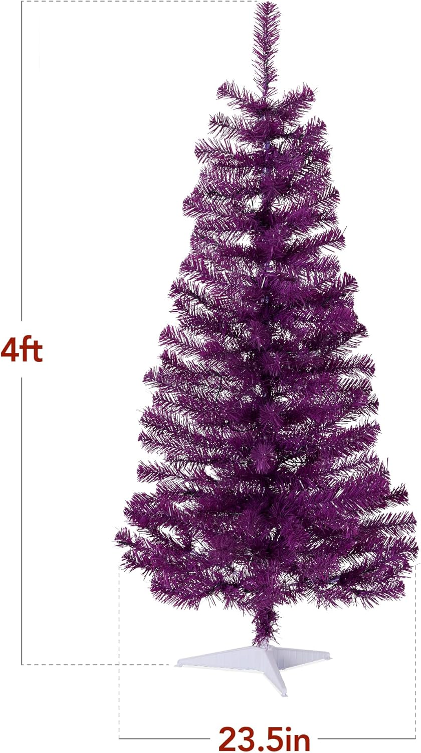 Árbol de Navidad Artificial 4ft Best Choice Products con luces LED