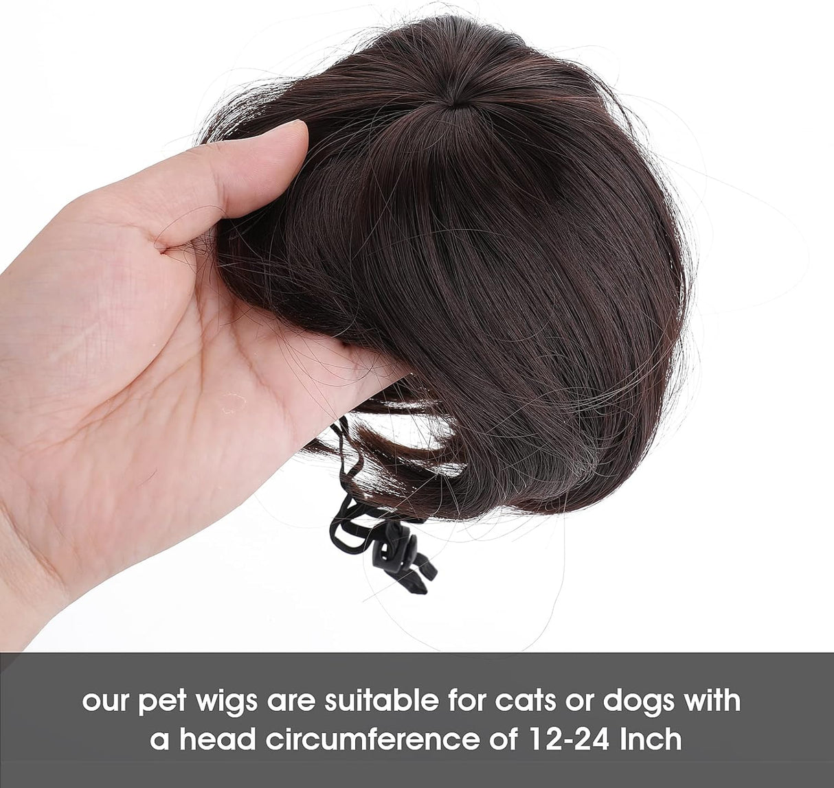 Cobee Divertida peluca de cosplay para perros y gatos, peluca ajustable para mascotas, disfraz divertido para mascotas, disfraz para perros pequeños, medianos y grandes, decoraciones de disfraces para Halloween, Navidad, fiestas, festivales