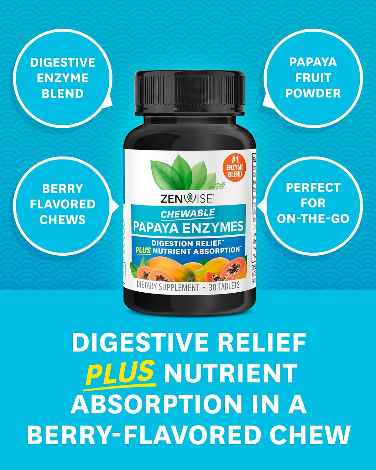 Suplemento Enzimas digestivas con bromelina salud digestiva