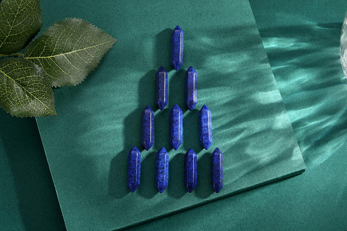 Varitas de Lápiz Lázuli para Reiki y Meditación, Hexagonales
