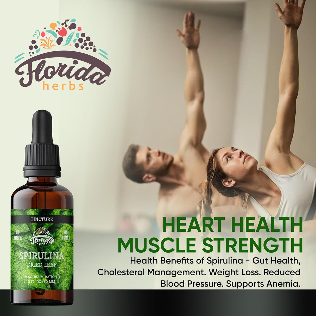 Extracto de Espirulina Orgánica, 700 mg, 2 oz