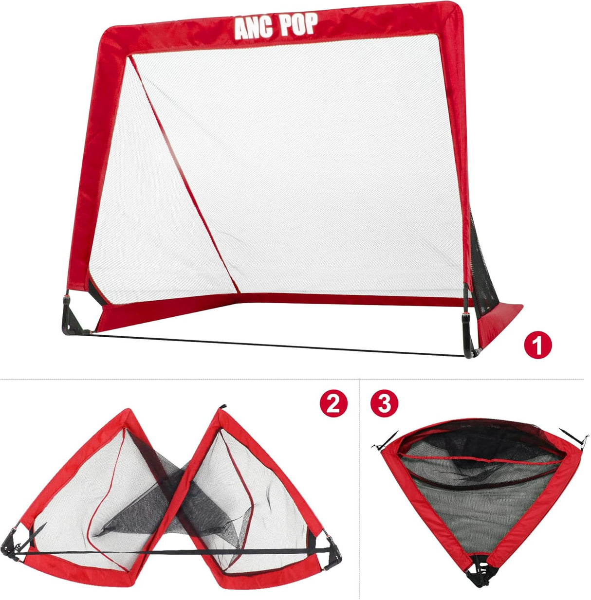 Porteria de futbol armable, portatil, facil de trasladar