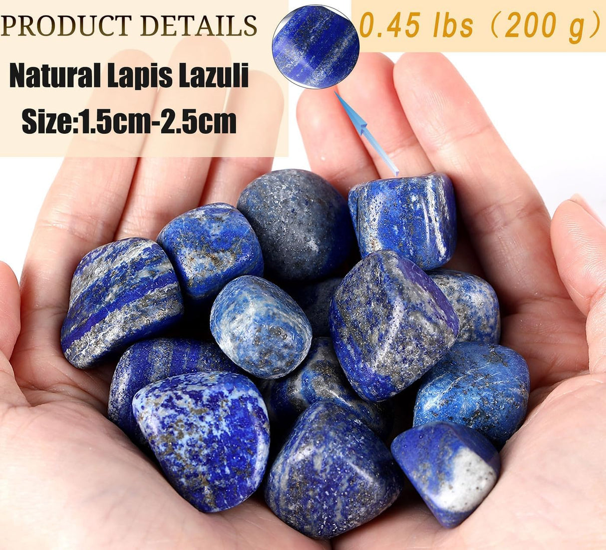 Conjunto de piedras de cristal Lapislázuli pulidas e irregulares