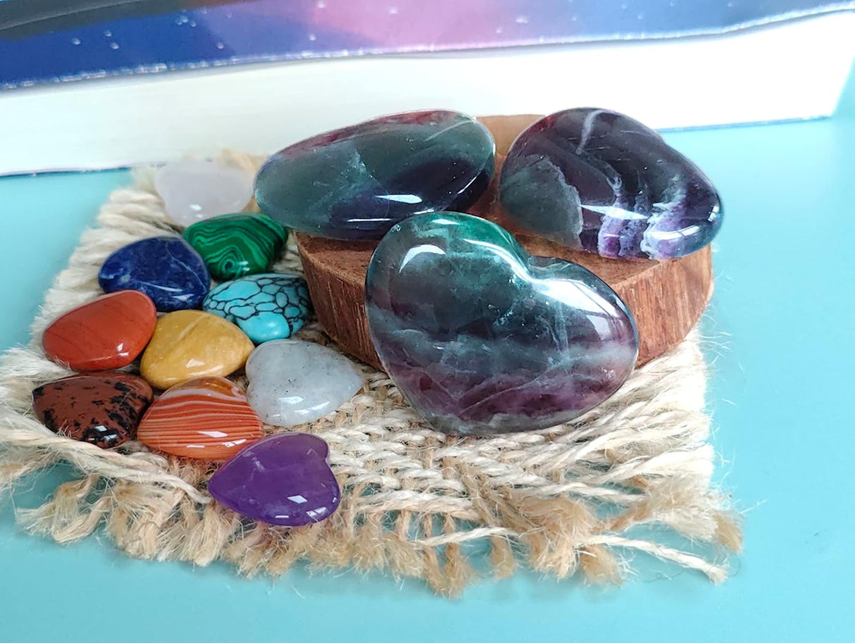 MAIBAOTA Corazón de cristal de 1.772 in, cristales curativos