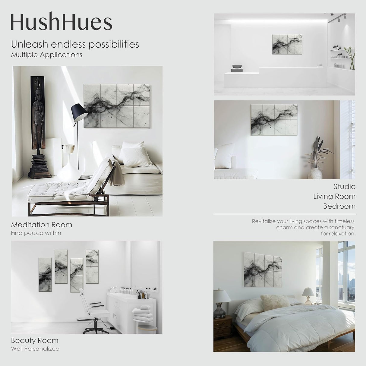 Paneles Acústicos 48x32 Pulgadas - Absorbentes, Fáciles de Instalar