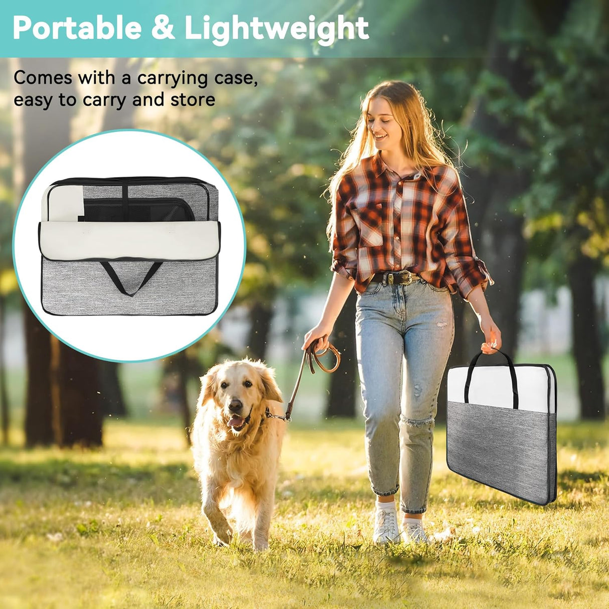 Parque para Mascotas, Portátil, Cubierta de Malla, Modelo X
