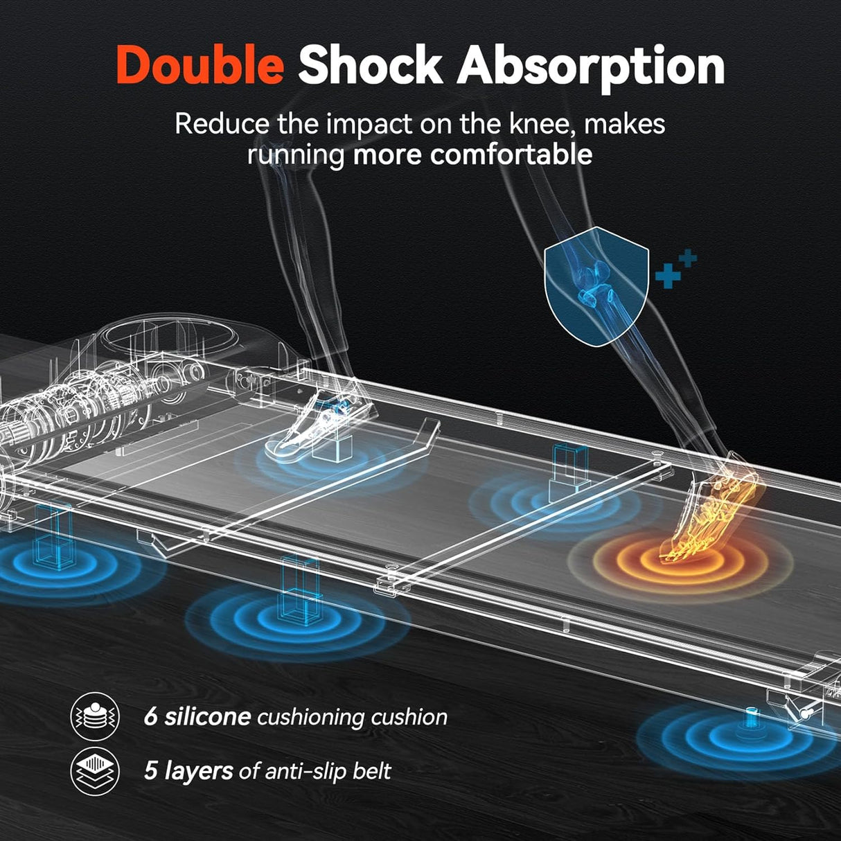 Caminadora THERUN bajo escritorio, portátil 2.5HP, 265 lbs