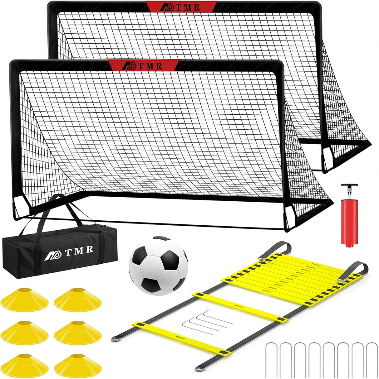 Set de Porterías de Fútbol 6x4 Pies con Accesorios para Niños