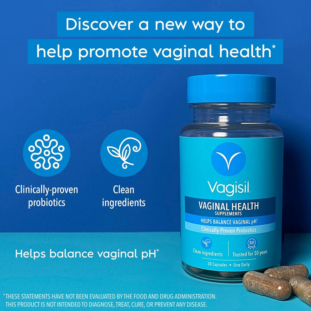 Vagisil Suplementos probióticos promueve la salud vaginal