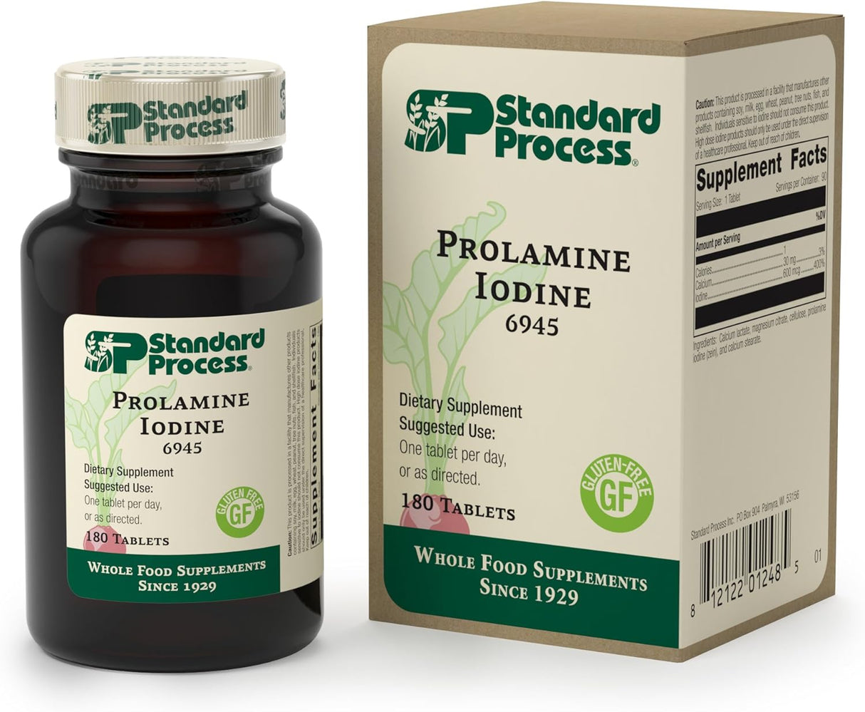 Suplemento Yodo de prolamina soporte tiroideo con yodo 180u