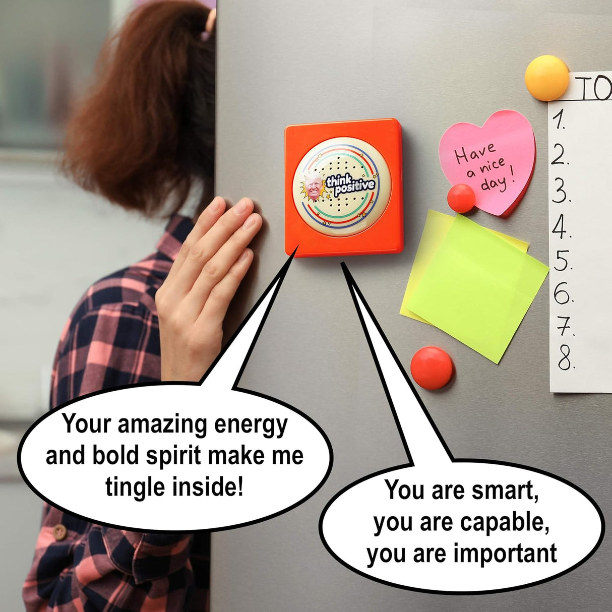 Juguete de broma con 15 diferentes elogios voz Donald Trump