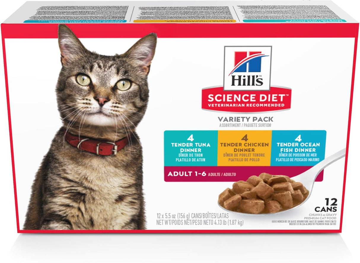 Alimento húmedo enlatado para gatos paquete de 12