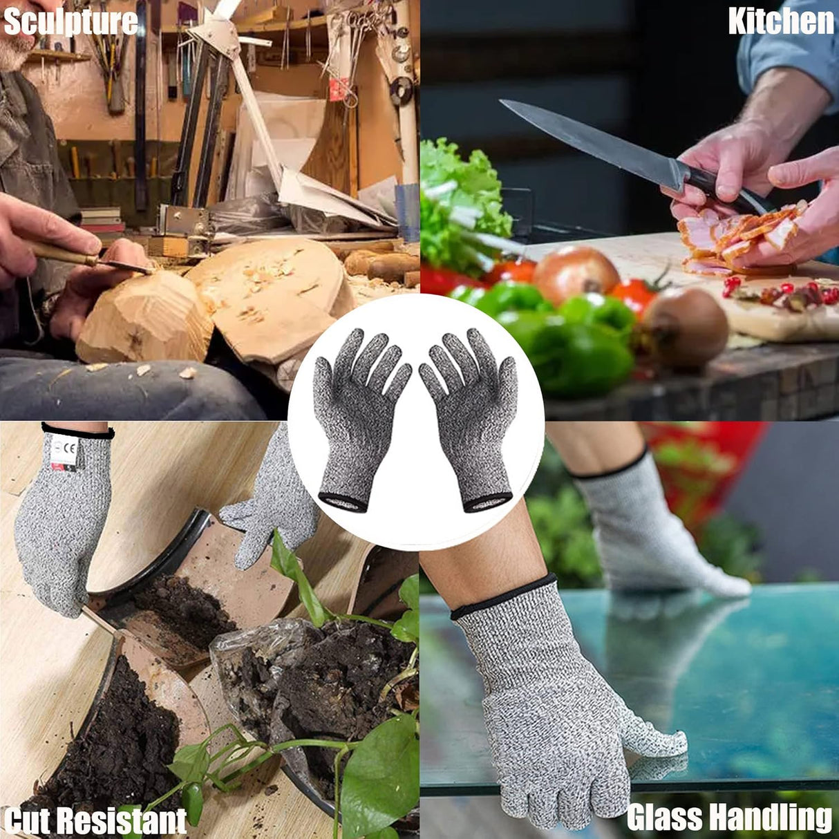Par de guantes de seguridad para cocina nivel 5 anticortes