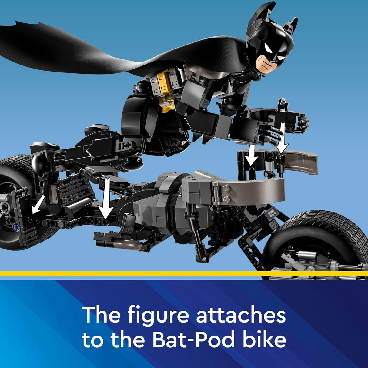 Figura de Batman y Bat-Pod, Juguete de Aventura y Acción