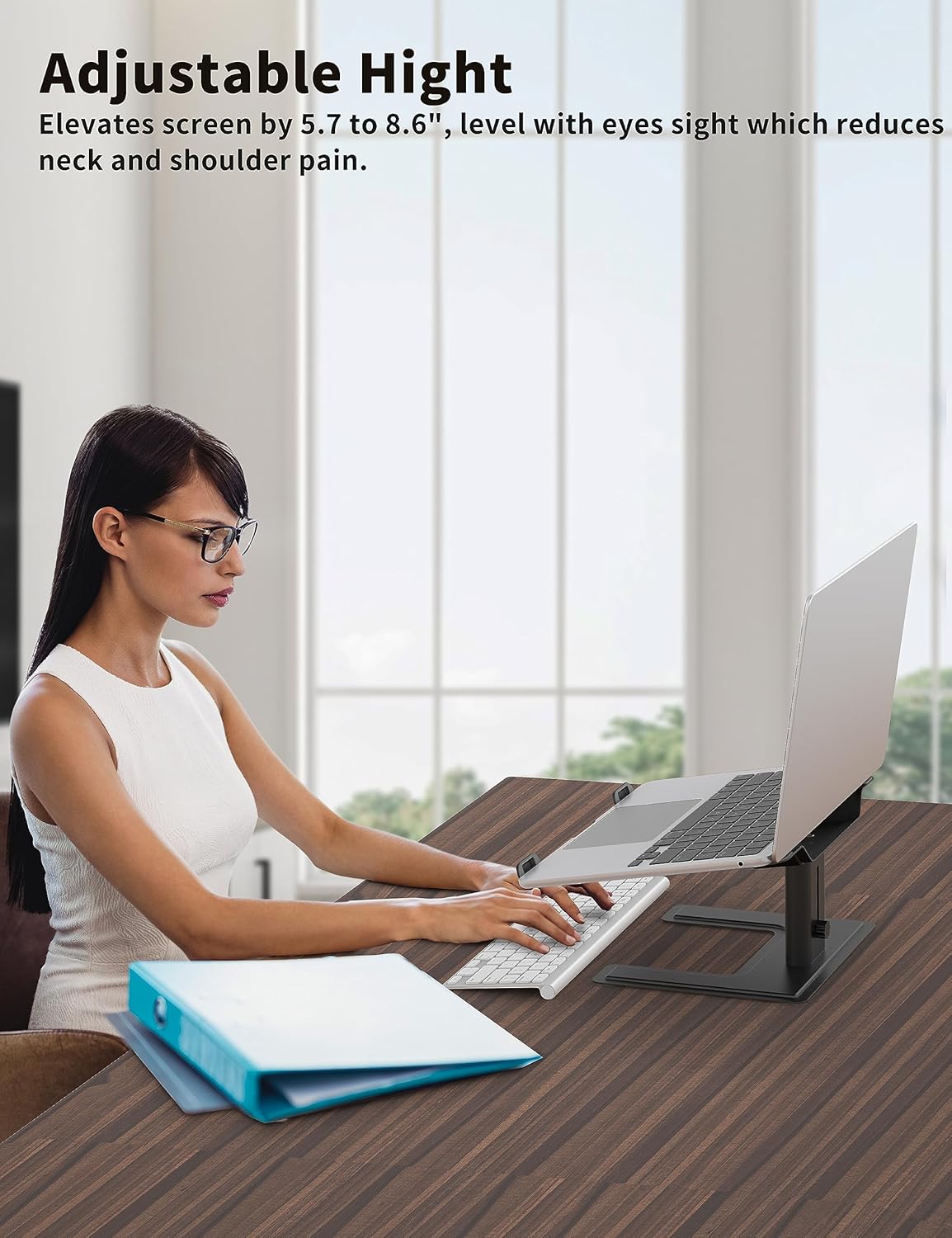 Soporte de Laptop Ajustable, Ergonomico, Compatible 10-17.3