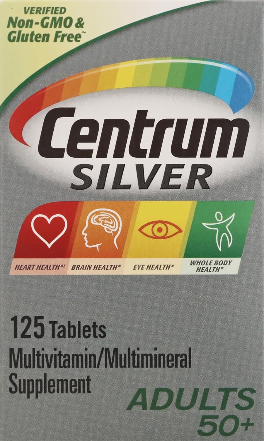 Suplemento Centrum Multivitamínico de plata para adultos 50u