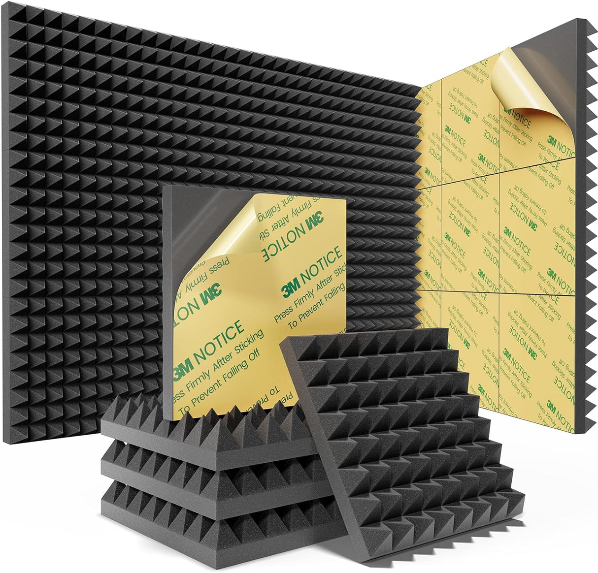 Paneles Acústicos Sonicism 12 Pack, Alta Densidad 12x12x2