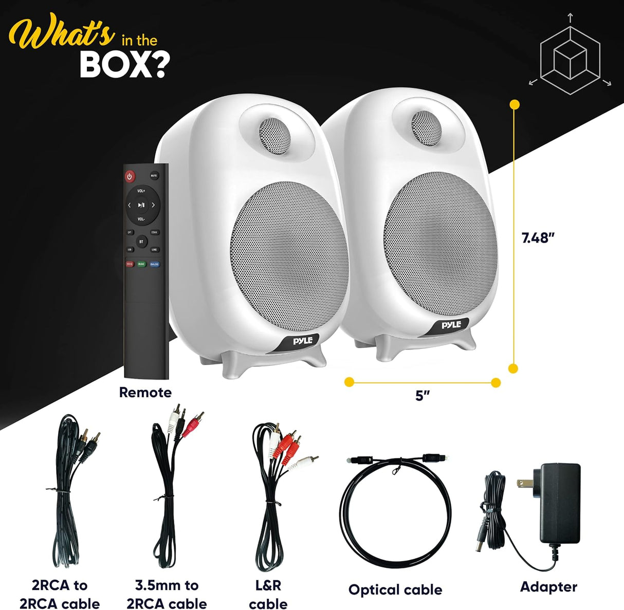 Parlantes Portátiles con Bluetooth PYLE-HOME PBKSR40WT