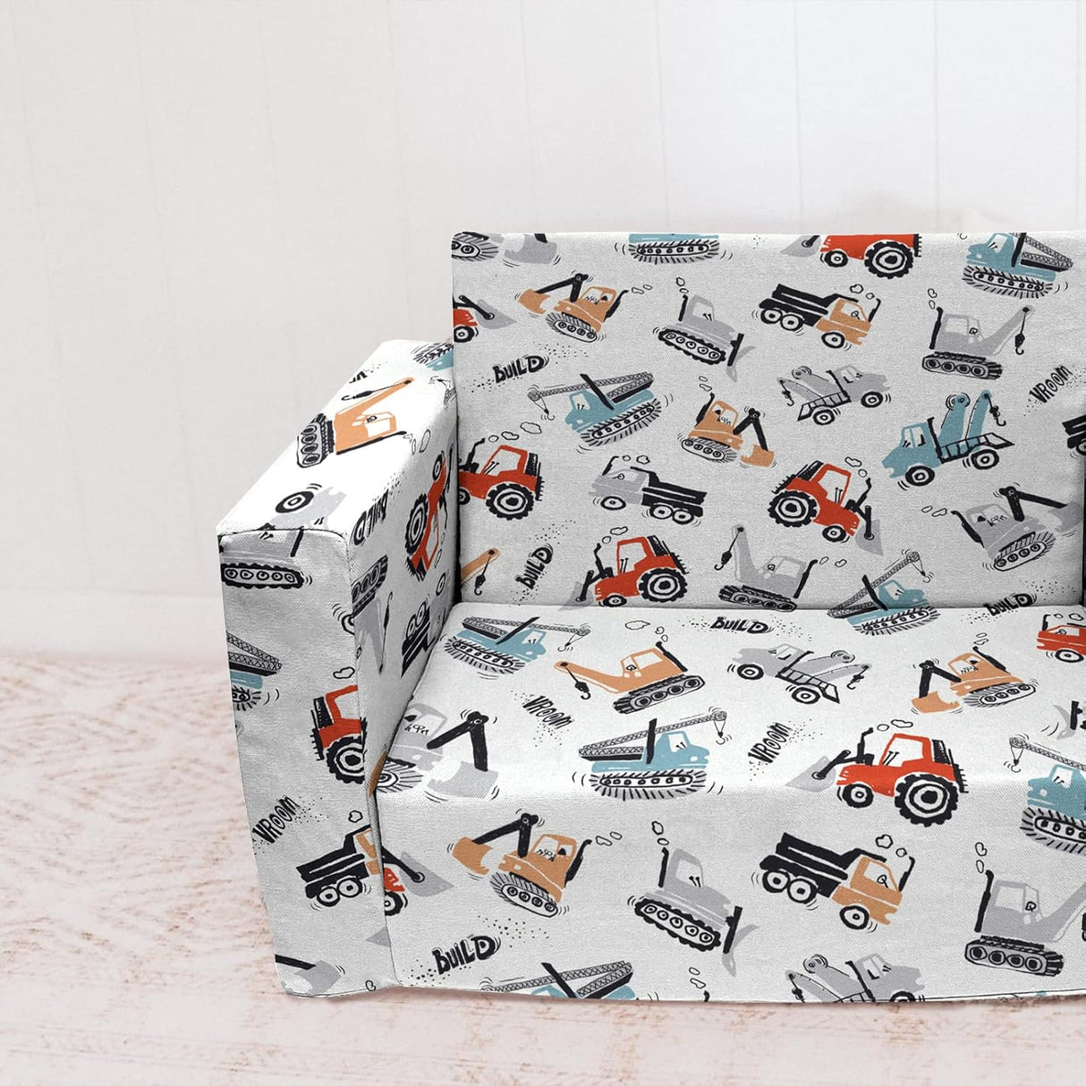 Silla plegable 2 en 1 convertible en cama para niños, Blanco