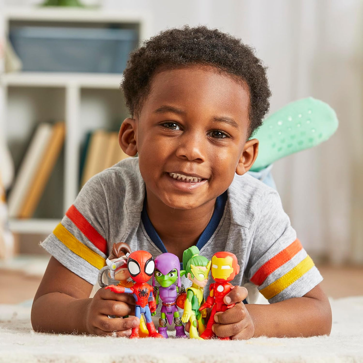 Figuras de Acción Spidey, Marvel, 5 Piezas, 4 Pulgadas, Exclusivo