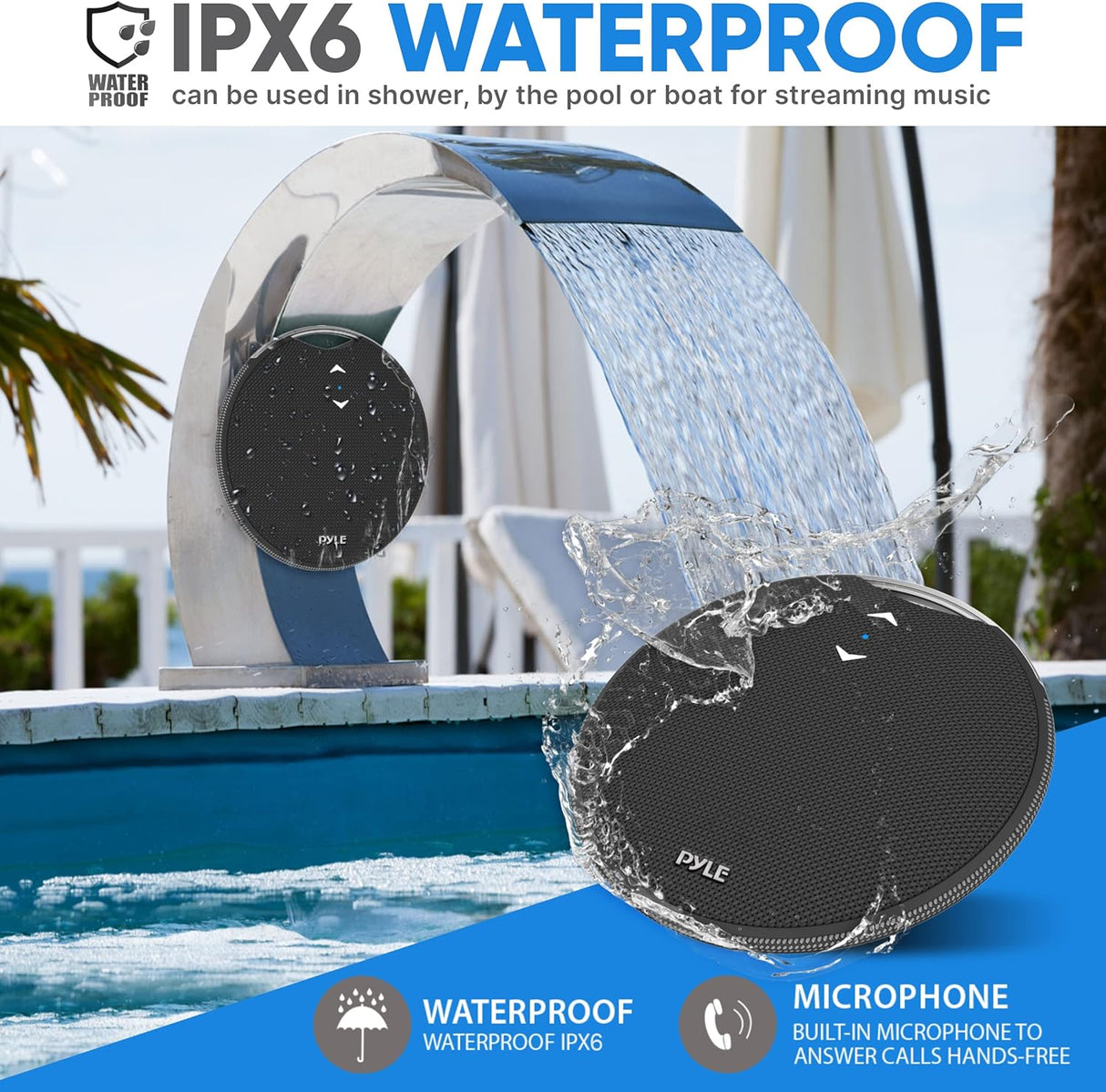 Parlante Portátil  Bluetooth magnético PYLE-HOME PMNGSP1BK