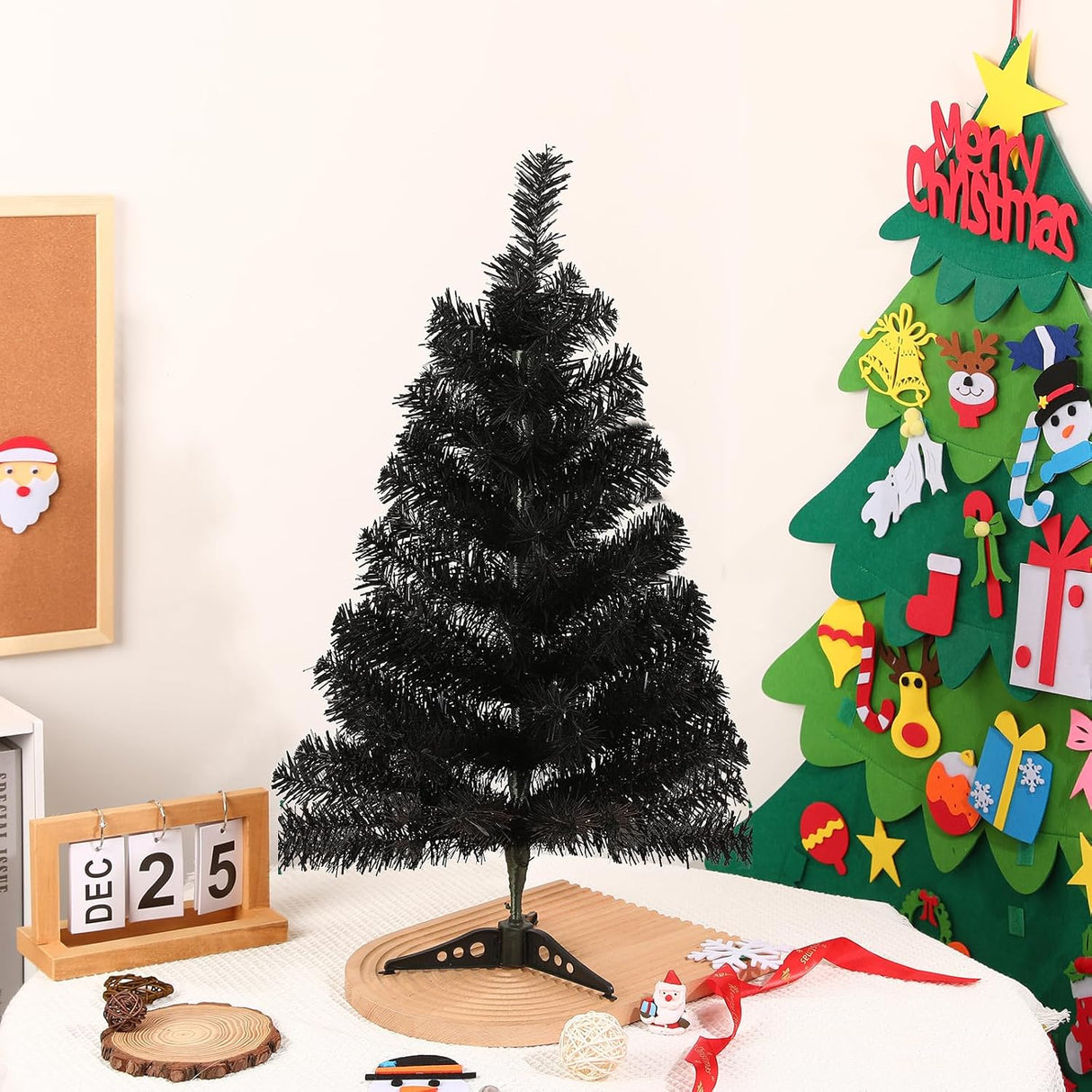 Árbol de Navidad Artificial 2FT, Mini, con Base de Plástico