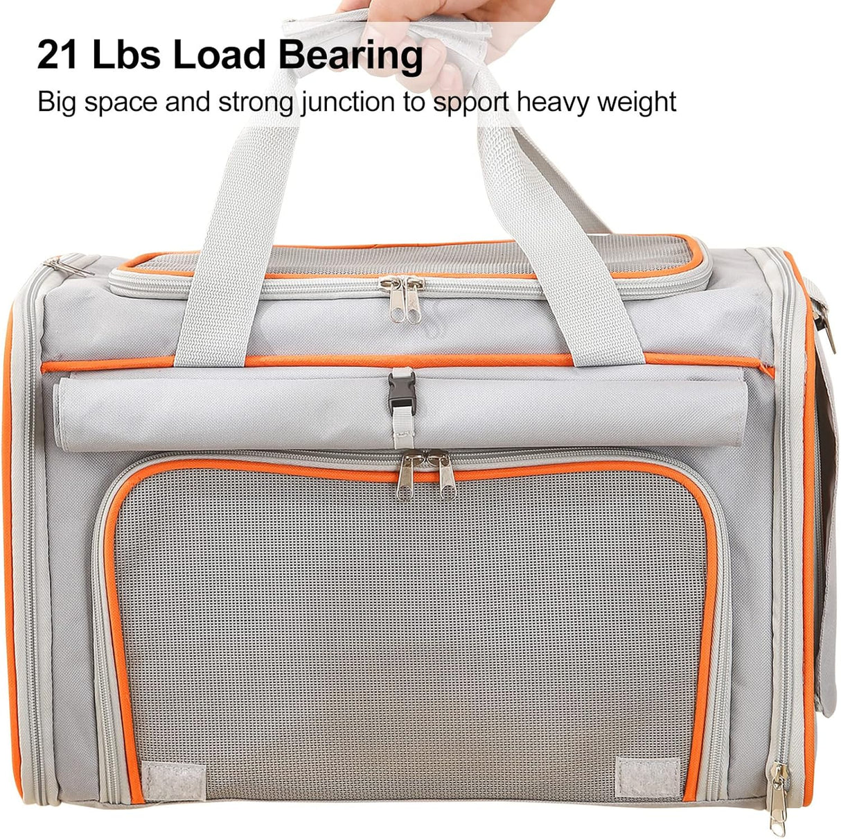 Transportadora de Gato Grande, Aprobada Aerolínea, 14 lbs, 18