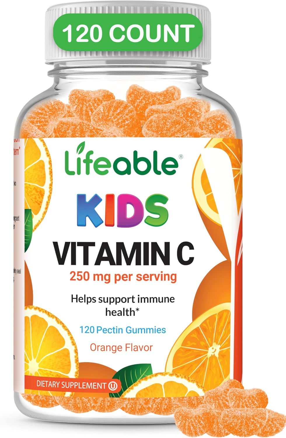Doctor's Finest Gummies Vitamina C Veganas GMO Gluten 120 Jellies
