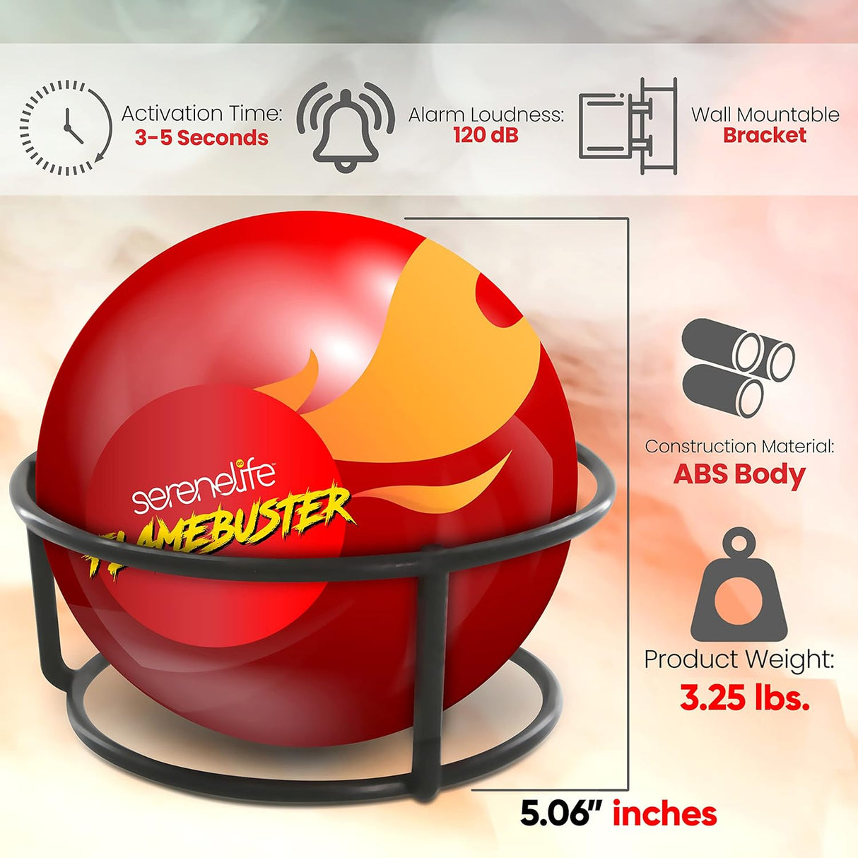 Extintor automático ligero y portátil SERENELIFE SLFI13B