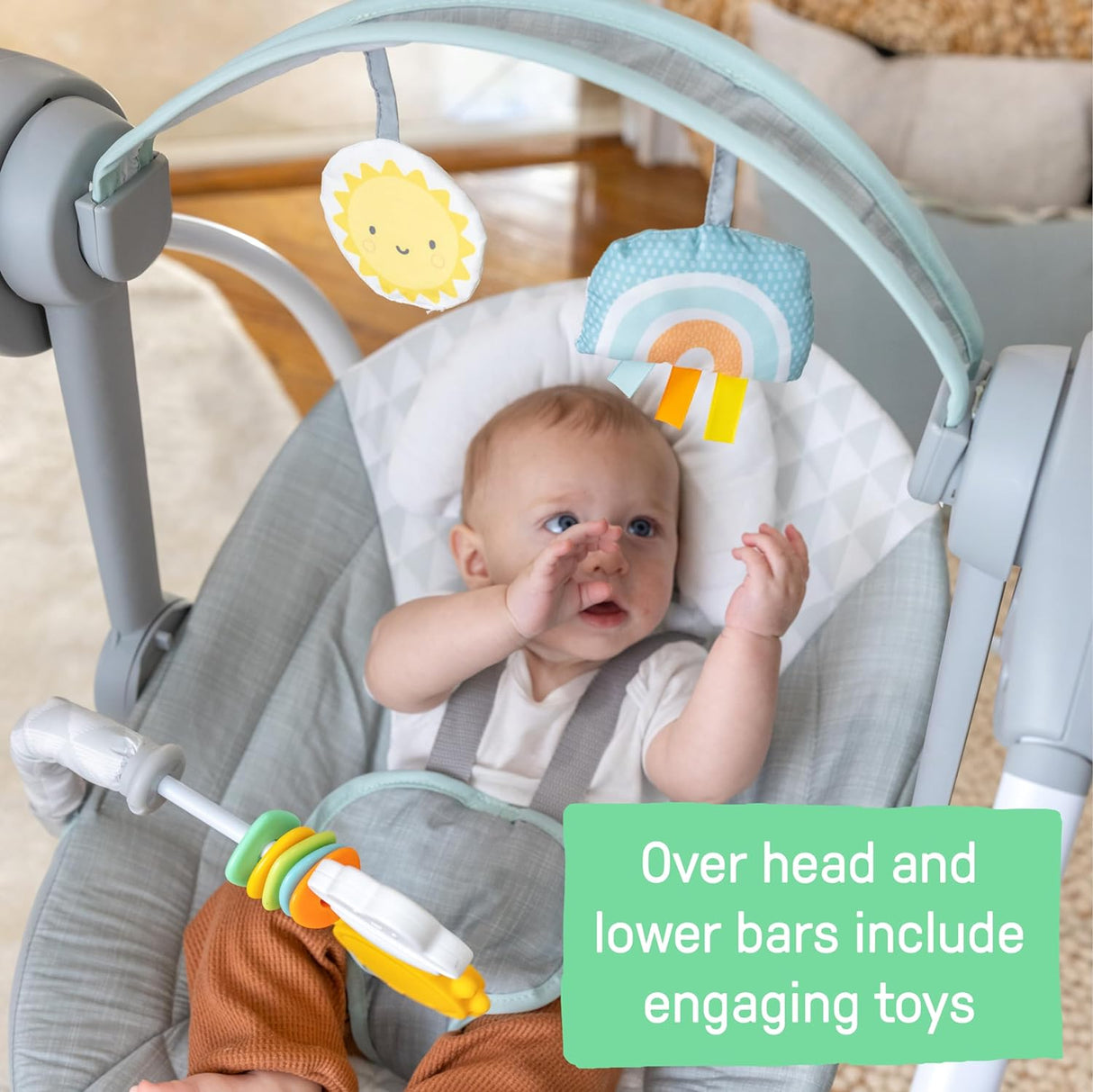 Columpio plegable 6 velocidades música 0 a 9 meses