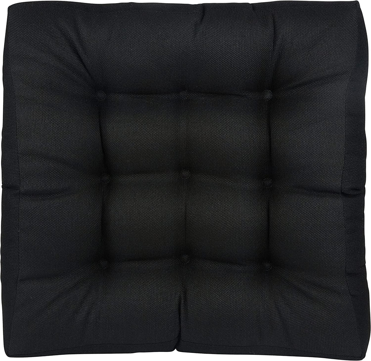 Klear Vu Gripper - Cojines de suelo antideslizantes para adultos, almohada cuadrada extra gruesa, ideal para yoga, sentarse o descansar, 21 x 21 pulgadas, 1 unidad, negro medianoche