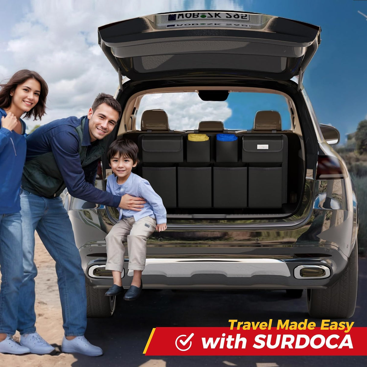 Organizador de Maletero SURDOCA, 8 Compartimentos, 2024 Upgrade