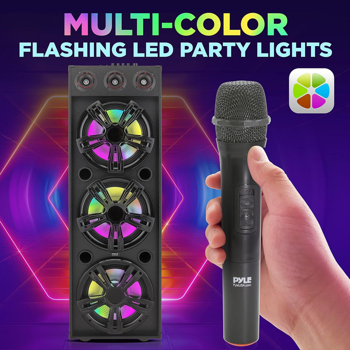 Parlantes con Micrófono inalámbrico PYLE-PRO PPHP1233B