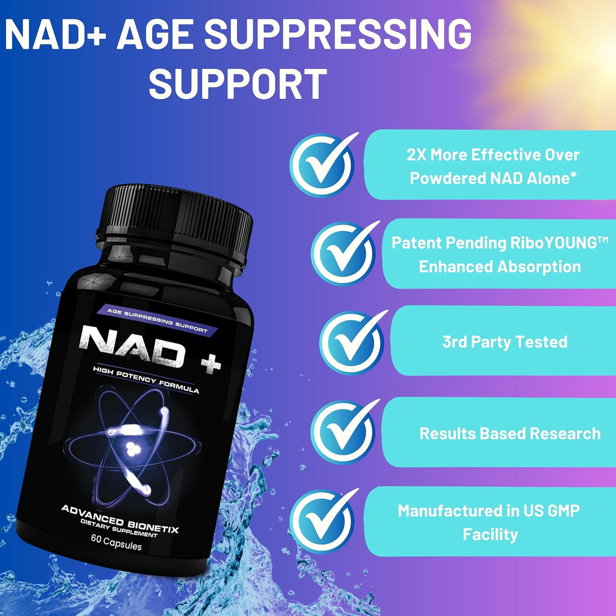 Suplemento NAD con Ribosido de Nicotinamida y RiboYOUNG™