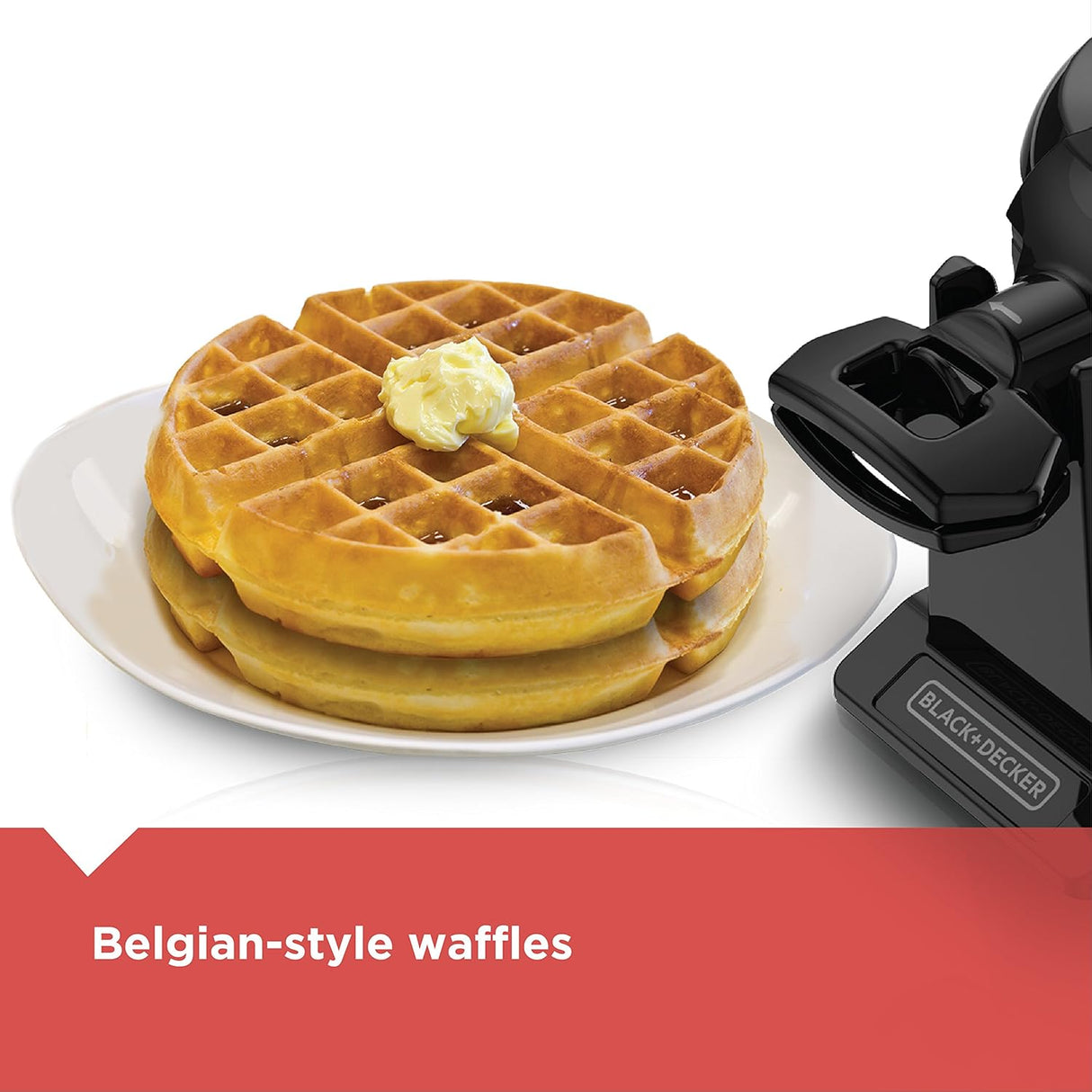 Waffle Maker Rotativo BLACK+DECKER, fácil de usar, WMD200B