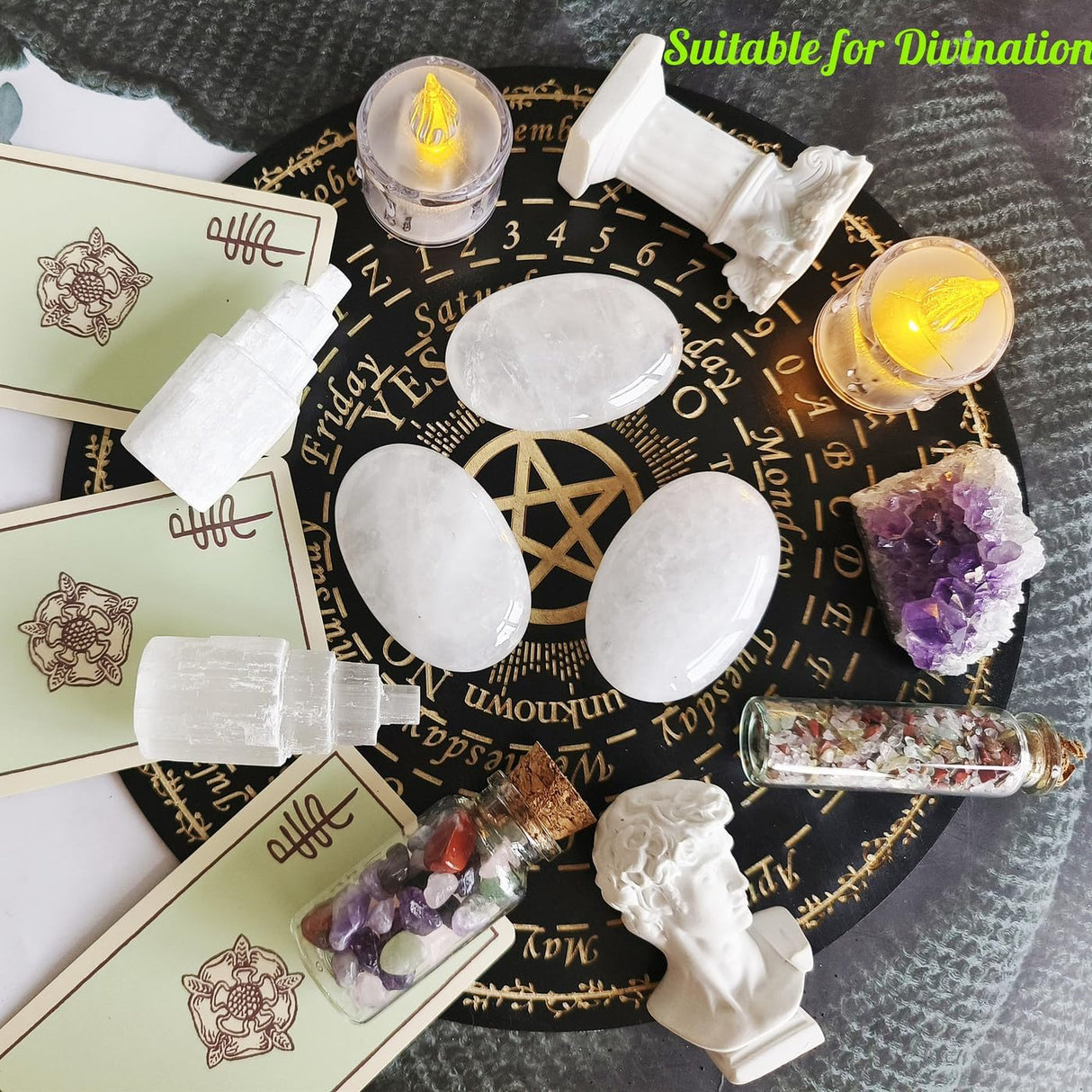 ZHIYUXI Cristales de cuarzo transparente de 2.4in, piedras