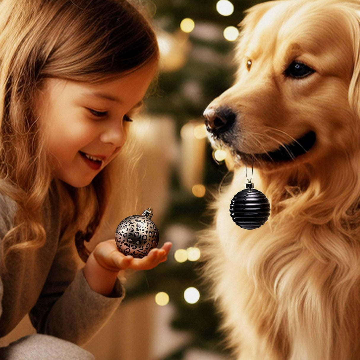 Adornos navideños DecorbyHannah, 21 piezas, tema leopardo