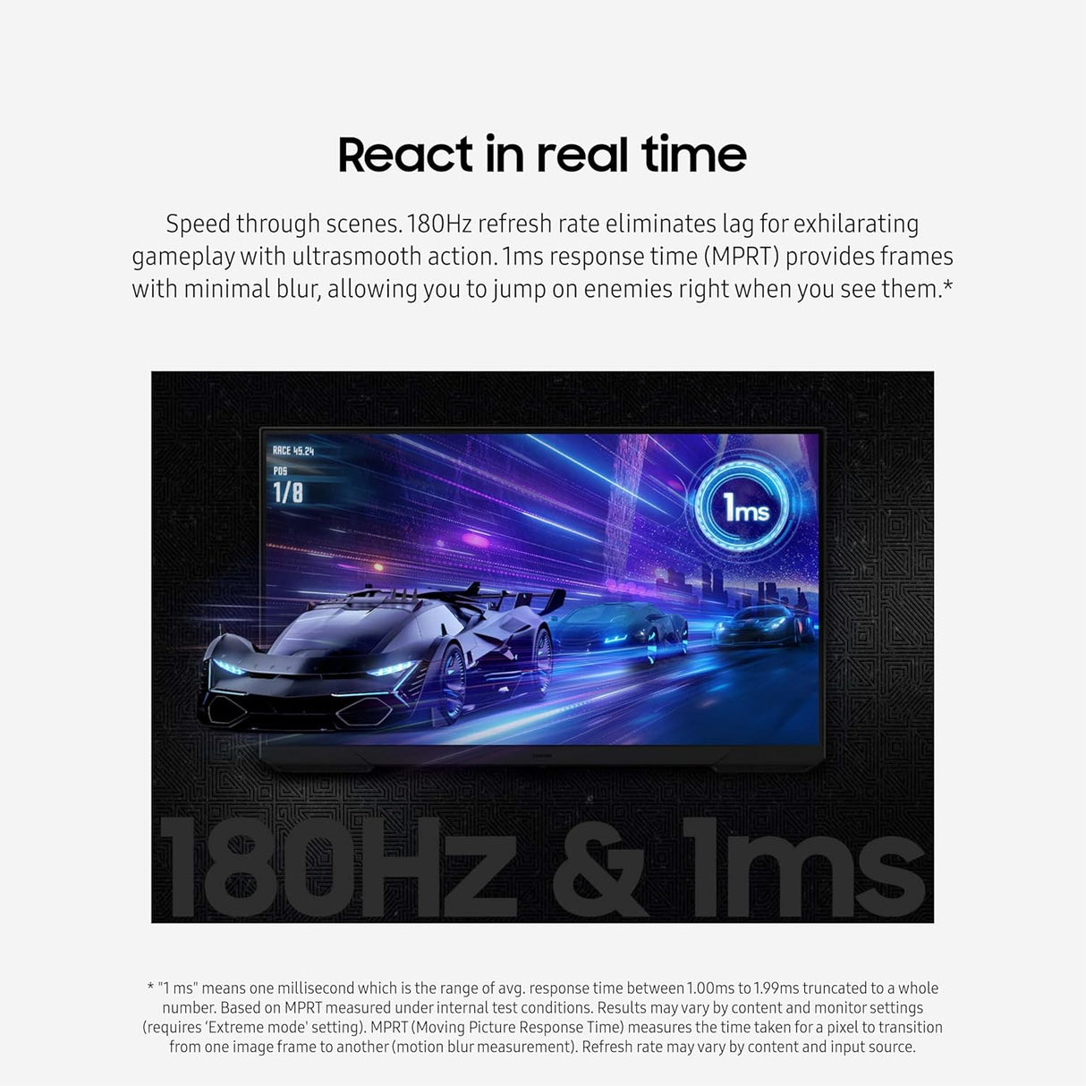 Monitor Gaming Samsung 24 FHD 180Hz 1ms FreeSync G30D